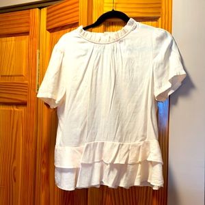 Beige Peplum Top Sz L